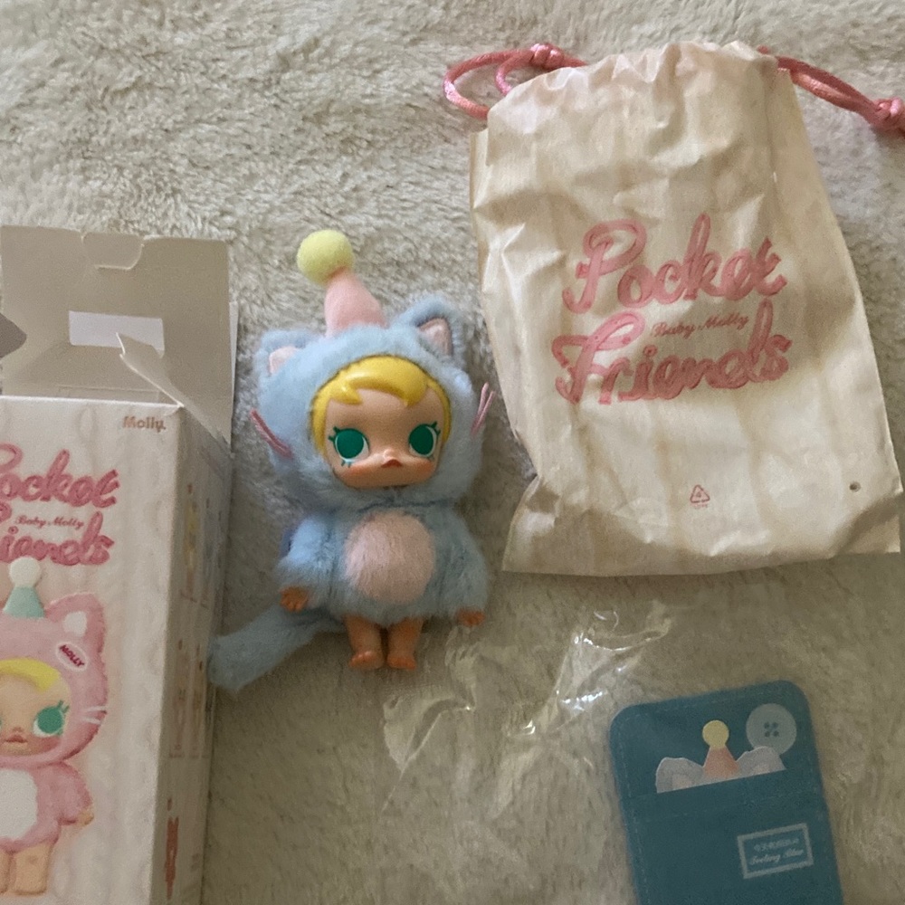 Pocket Friends Blue Plush Doll